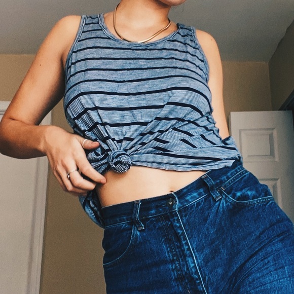 GAP Navy and Blue Striped Legging Tank Camisole Top - Picture 1 of 3